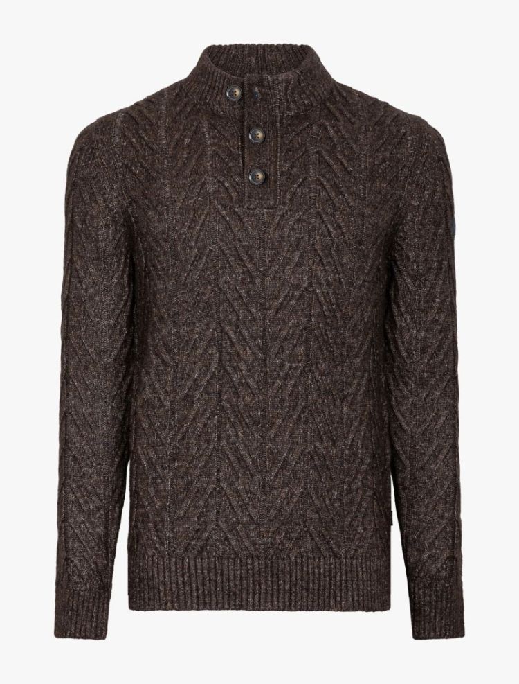 CORATO HALF BUTTON PULLOVER 898006 Dark Bro