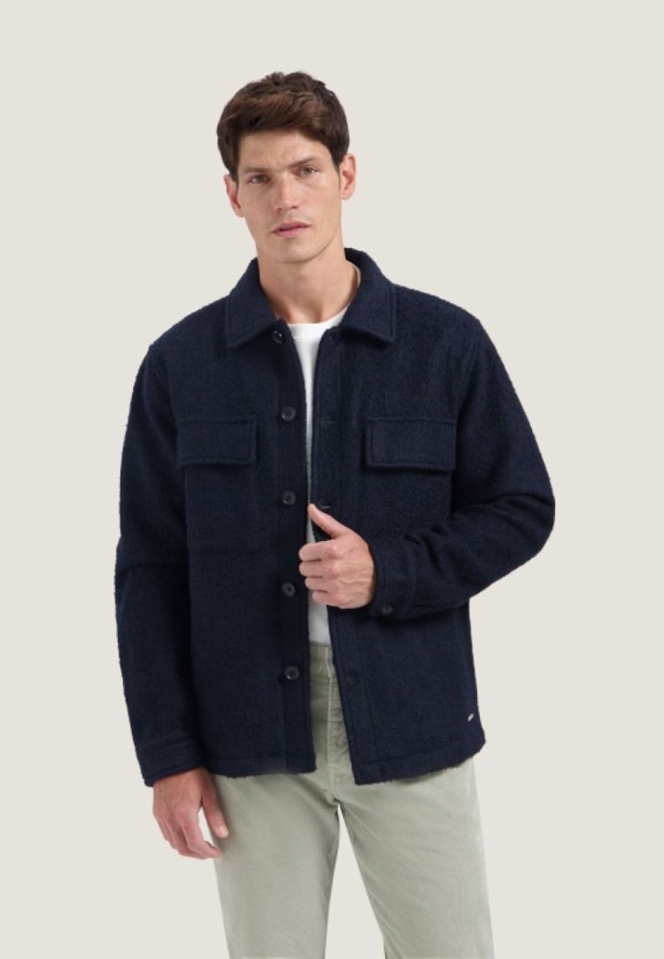 RILEY TEDDY OVERSHIRT 649 Dk. Navy