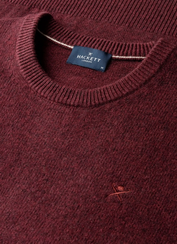 lambswool crew 283 oxblood