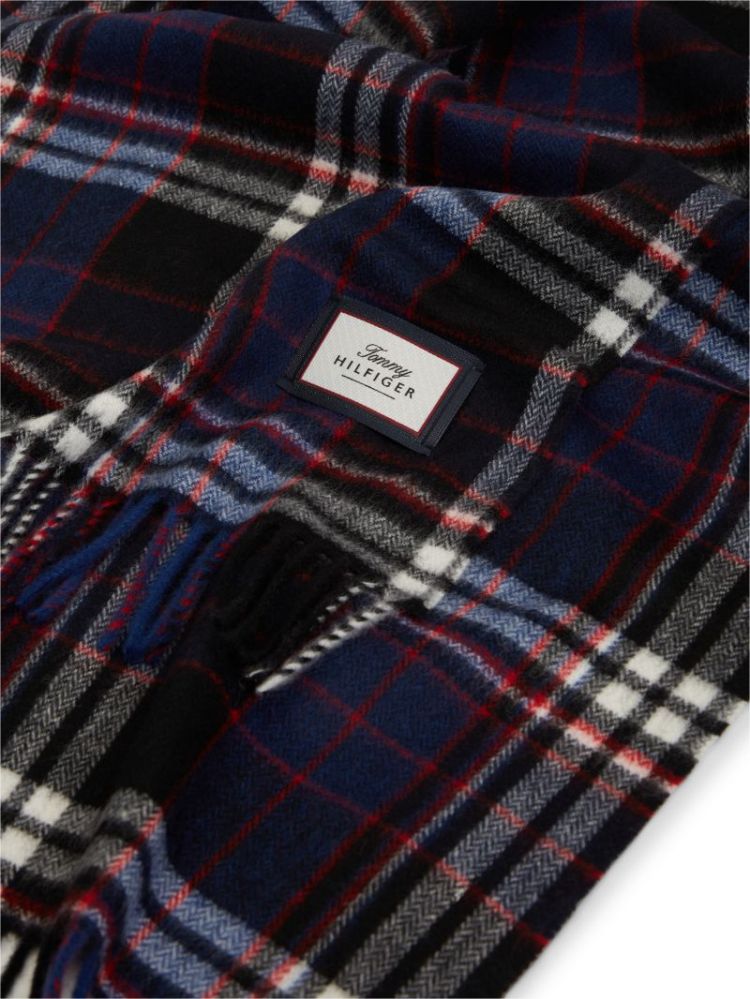 TH WOOL CHECK SCARF 0MH 