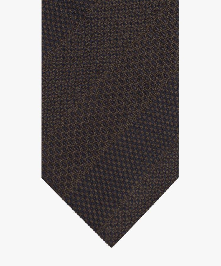 TIE SILK WOVEN DARK BROWN H2 