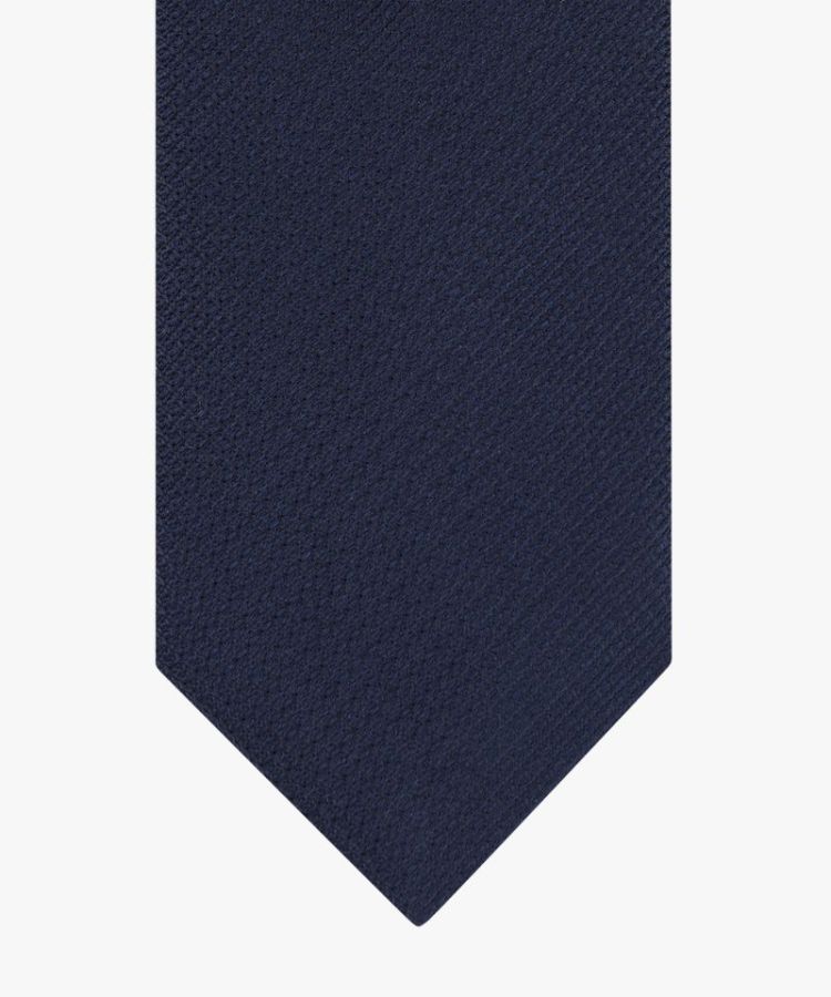 TIE SILK WOVEN NAVY P 