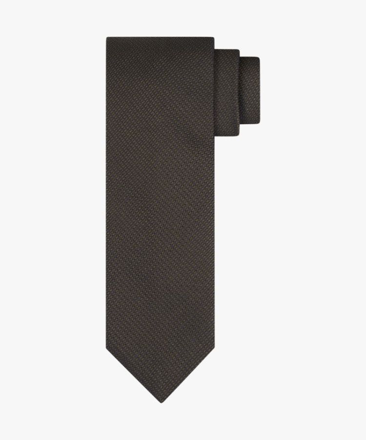 TIE SILK WOVEN DARK BROWN H2 