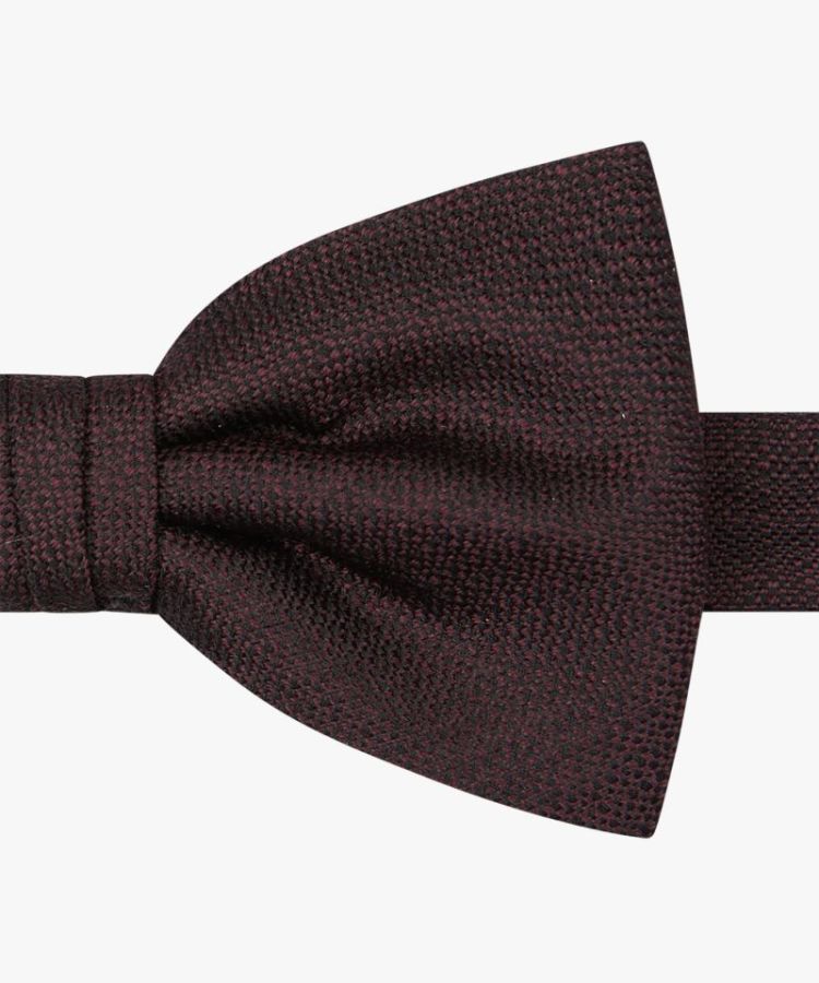 BOWTIE SILK WOVEN BORDEAUX V 