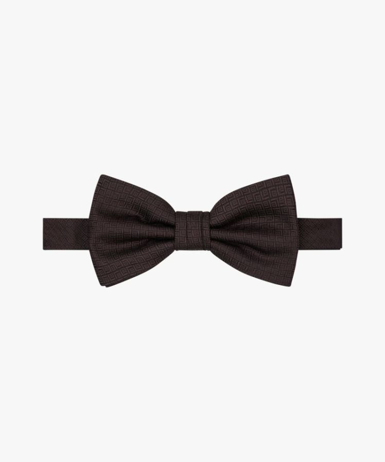 BOWTIE SILK WOVEN BORDEAUX V