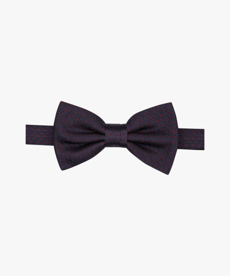 BOWTIE SILK WOVEN BORDEAUX V 