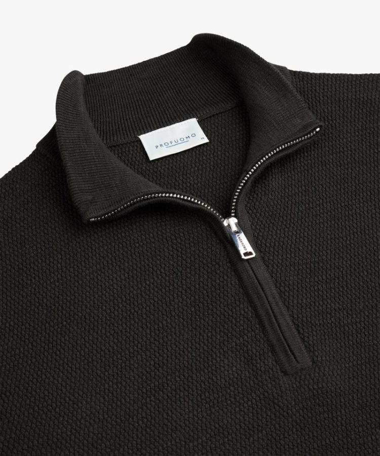 PPXJ30023D PULLOVER HALF ZIP D BROWN H2 