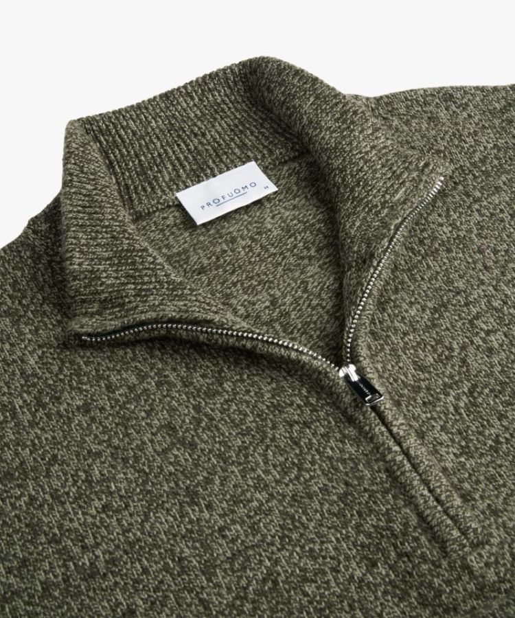 PPXJ30047D PULLOVER HALF ZIP D GREEN Z3 