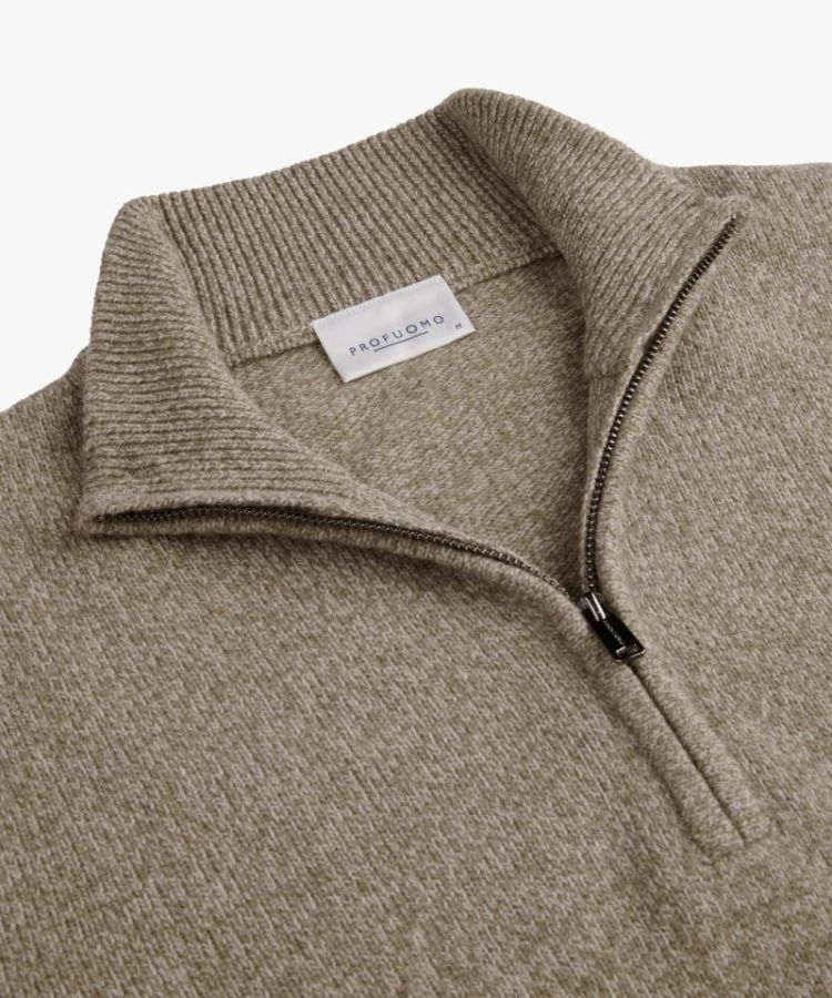 PPXJ30047E PULLOVER HALF ZIP BEIGE F 