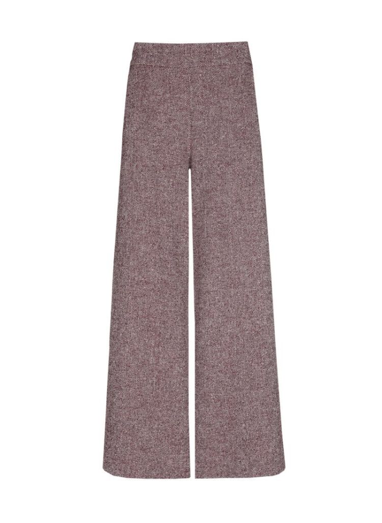 Broek in soepele tweed, normal waist 79 Multi Color