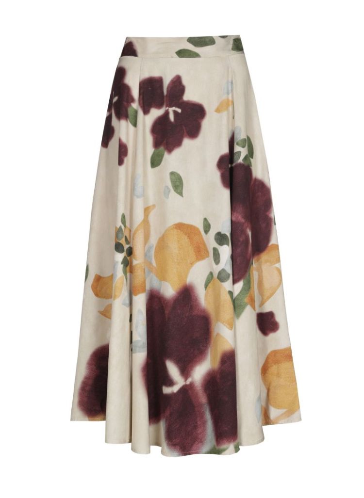 Vloeiende midi-rok 69 Multi Color