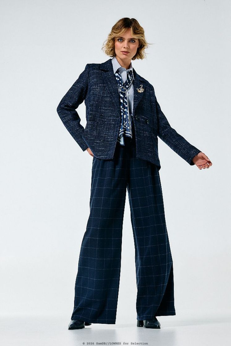 City blazer met afneembaar speld 21 Midnight Blu