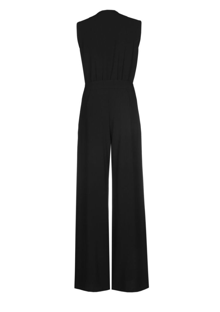 Jumpsuit met rechte pijp en kettingdetail 10 Black