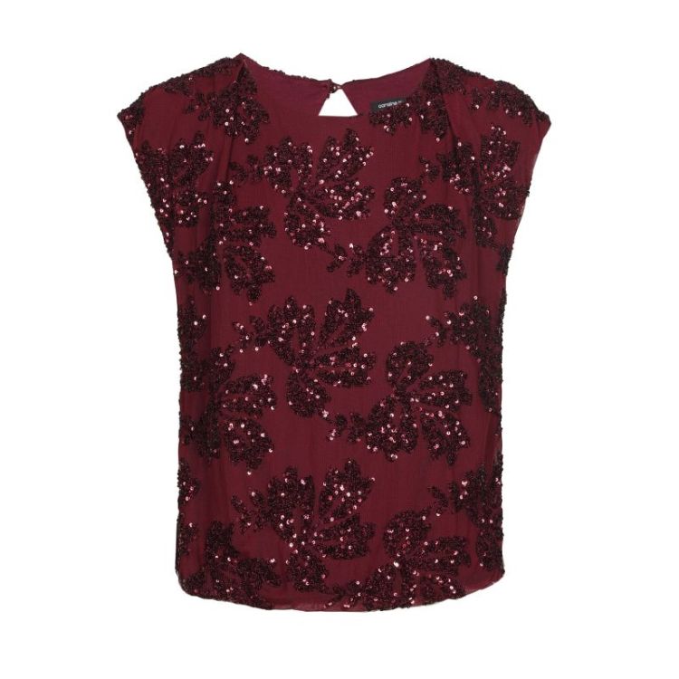 Top met pailletten 52 Burgundy
