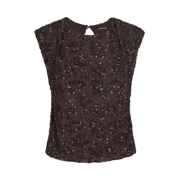 Top met pailletten 31 Brown