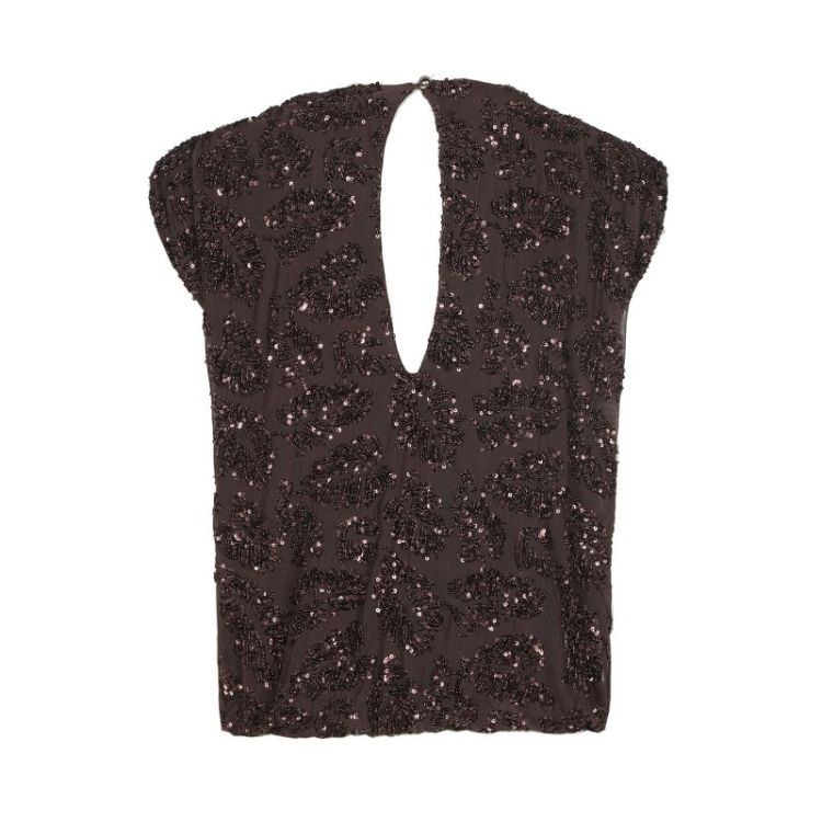 Top met pailletten 31 Brown